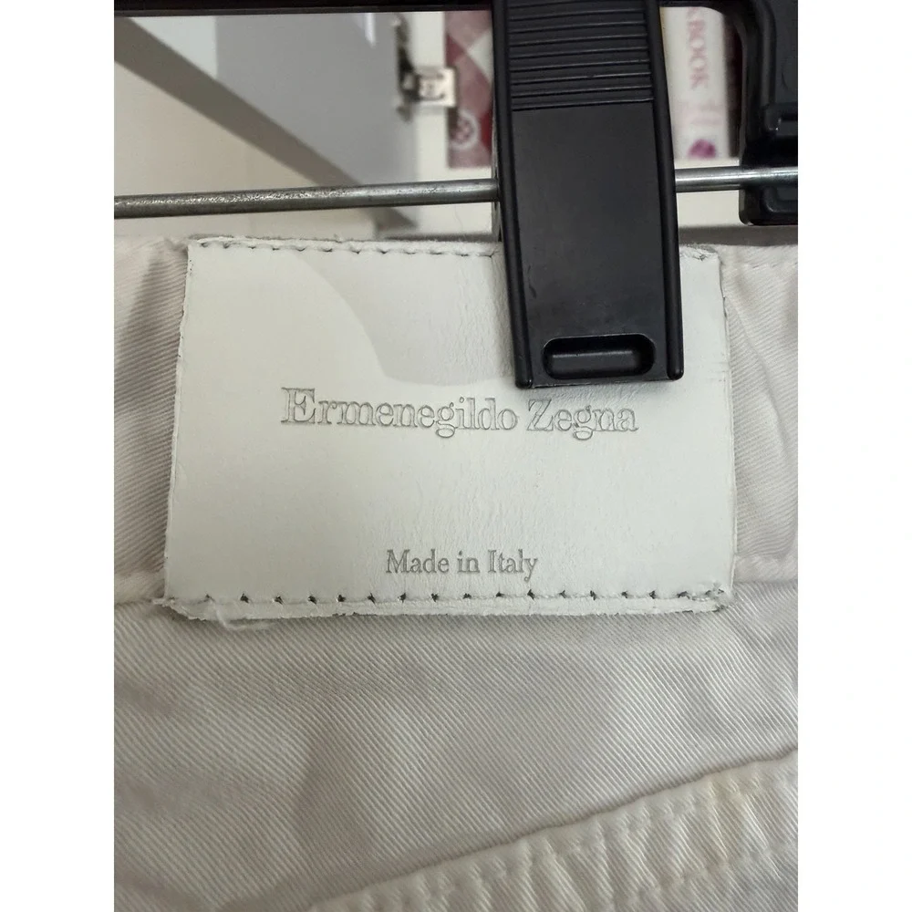 Ermenegildo Zegna Men's Size 32x28 Straight Leg Trousers Pants White #N14-3 Flaw